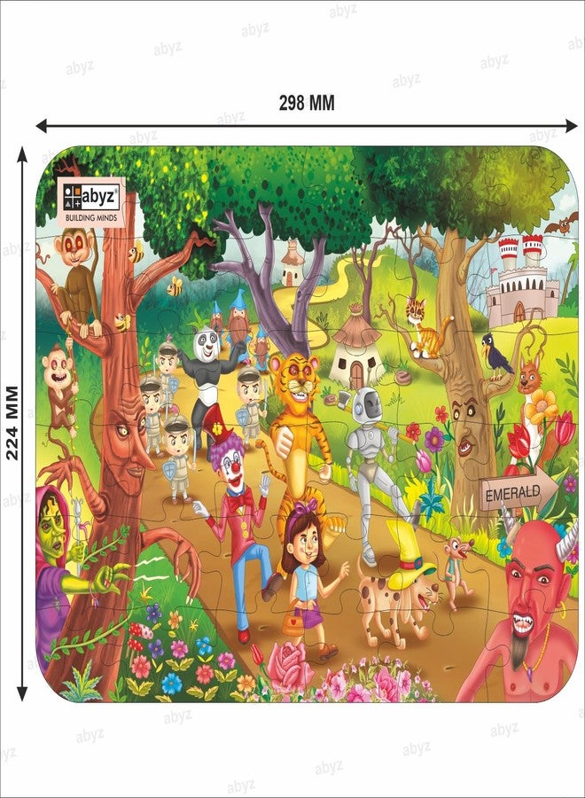ABYZ Wooden Jigsaw Puzzle - Emerald City Playset for Fun Educational & Little Explorers, 36-Pieces Multicolor Games | Birthday Gift for (4-6 Years) Age Kids. - Image 3